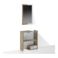 KIARA Wood Composizione ingresso Larice bianco e Rovere