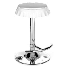 TAPPO White Sgabello Bianco e Cromo