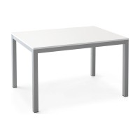 FAST Tavolo Allungabile Grigio alluminio e Bianco opaco
