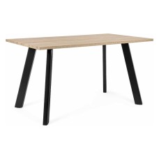 GIANT Tavolo Fisso Nero e Legno chiaro L 140 cm