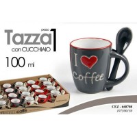 Tazzina da caffè con cucchiaino