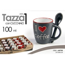 Tazzina da caffè con cucchiaino