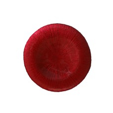 Piatto in vetro rosso 16 cm.