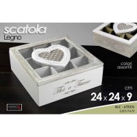 Scatola legno per tè e tisane