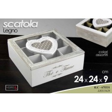 Scatola legno per tè e tisane