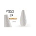 Vaso in ceramica 29 cm. Bianco opaco