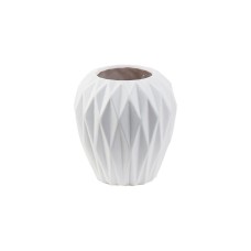 Vaso in ceramica Polka Bianco