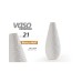 Vaso in ceramica 21 cm. Bianco