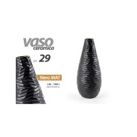 Vaso in ceramica 29 cm. Nero