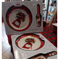 Piatto natalizio in ceramica con paletta