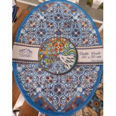 Vassoio ovale decorato 40 X 30
