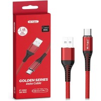 CAVO USB A USB TYPE C 1 METRI ROSSO RUBY SERIES IN CORDA